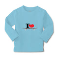 Baby Clothes I Love Skateboard Skater Sport Boy & Girl Clothes Cotton