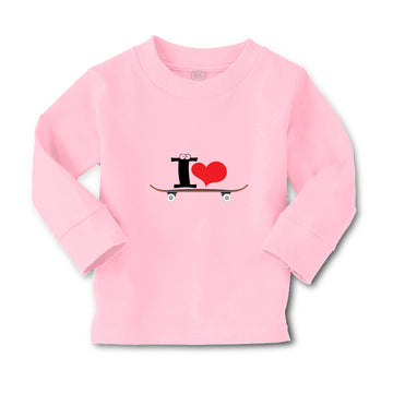 Baby Clothes I Love Skateboard Skater Sport Boy & Girl Clothes Cotton