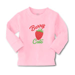 Baby Clothes Cute Red Berry Strawberry with A Stem and Leaves Boy & Girl Clothes - Cute Rascals