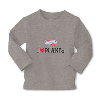 Baby Clothes I Love Planes Which Is Flying in The Sky with Heart Cotton - Cute Rascals