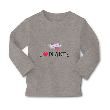 Baby Clothes I Love Planes Which Is Flying in The Sky with Heart Cotton