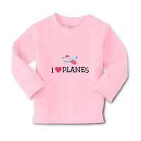 Baby Clothes I Love Planes Which Is Flying in The Sky with Heart Cotton - Cute Rascals