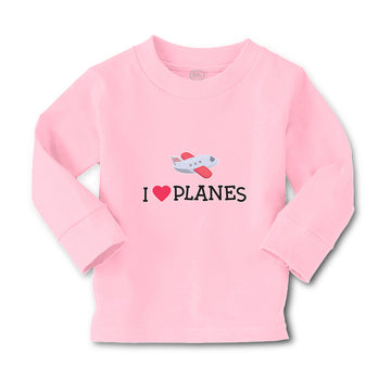 Baby Clothes I Love Planes Which Is Flying in The Sky with Heart Cotton