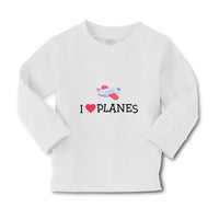 Baby Clothes I Love Planes Which Is Flying in The Sky with Heart Cotton - Cute Rascals