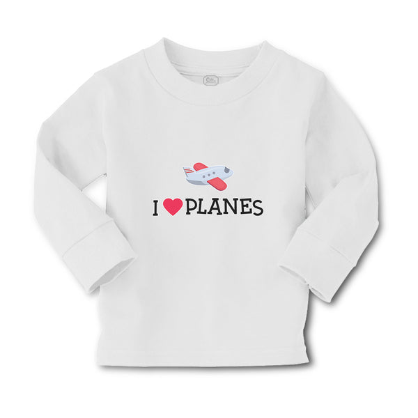 Baby Clothes I Love Planes Which Is Flying in The Sky with Heart Cotton - Cute Rascals