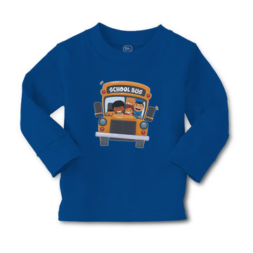 Baby Clothes School Kids Riding A School Bus Boy & Girl Clothes Cotton