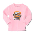 Baby Clothes School Kids Riding A School Bus Boy & Girl Clothes Cotton