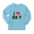 Baby Clothes I Love Rx-7 with Heart Symbol Boy & Girl Clothes Cotton - Cute Rascals