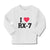 Baby Clothes I Love Rx-7 with Heart Symbol Boy & Girl Clothes Cotton - Cute Rascals