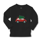Baby Clothes Red Car and Green Christmas Tree on Roof Boy & Girl Clothes Cotton - Cute Rascals