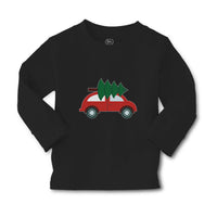 Baby Clothes Red Car and Green Christmas Tree on Roof Boy & Girl Clothes Cotton - Cute Rascals