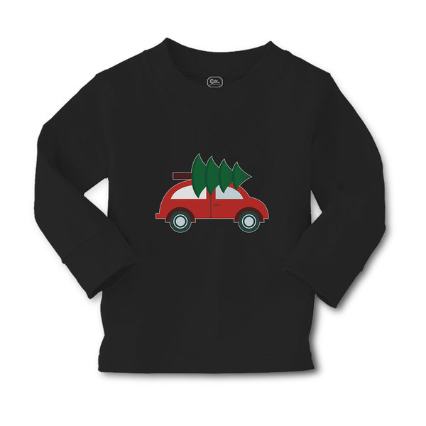 Baby Clothes Red Car and Green Christmas Tree on Roof Boy & Girl Clothes Cotton - Cute Rascals