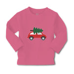 Baby Clothes Red Car and Green Christmas Tree on Roof Boy & Girl Clothes Cotton - Cute Rascals
