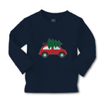 Baby Clothes Red Car and Green Christmas Tree on Roof Boy & Girl Clothes Cotton - Cute Rascals