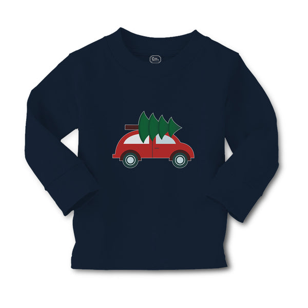 Baby Clothes Red Car and Green Christmas Tree on Roof Boy & Girl Clothes Cotton - Cute Rascals