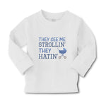 Baby Clothes They See Me Strollin' They Hatin' Baby Carriage Boy & Girl Clothes - Cute Rascals