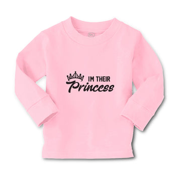 Baby Clothes Im Their Princess with Silhouette Crown Boy & Girl Clothes Cotton