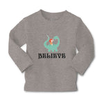 Baby Clothes Believe A Girl Sitting on An Cute Baby Brontosaurus Dinosaur Cotton - Cute Rascals