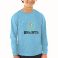 Baby Clothes Believe A Girl Sitting on An Cute Baby Brontosaurus Dinosaur Cotton