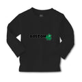 Baby Clothes Grunge Clover Boston Shamrock Leaf St. Patricks Day Symbol Cotton