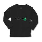 Baby Clothes Grunge Clover Boston Shamrock Leaf St. Patricks Day Symbol Cotton - Cute Rascals
