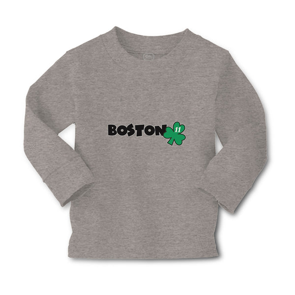 Baby Clothes Grunge Clover Boston Shamrock Leaf St. Patricks Day Symbol Cotton - Cute Rascals