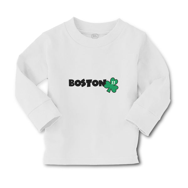Baby Clothes Grunge Clover Boston Shamrock Leaf St. Patricks Day Symbol Cotton - Cute Rascals