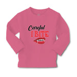 Baby Clothes Halloween Warns Careful I Bite with Mouth, Red Lips and Sharp Teeth - Cute Rascals