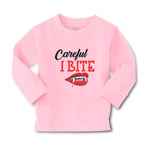 Baby Clothes Halloween Warns Careful I Bite with Mouth, Red Lips and Sharp Teeth - Cute Rascals