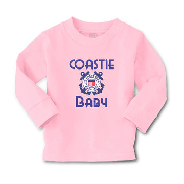 Baby Clothes United States Coast Guard Auxiliary Coastie Baby with Flag Cotton