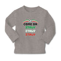 Baby Clothes Come on Italy Sport Soccer Ball Flag of Italy Boy & Girl Clothes