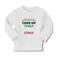 Baby Clothes Come on Italy Sport Soccer Ball Flag of Italy Boy & Girl Clothes