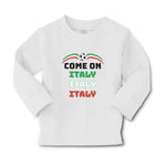 Baby Clothes Come on Italy Sport Soccer Ball Flag of Italy Boy & Girl Clothes - Cute Rascals