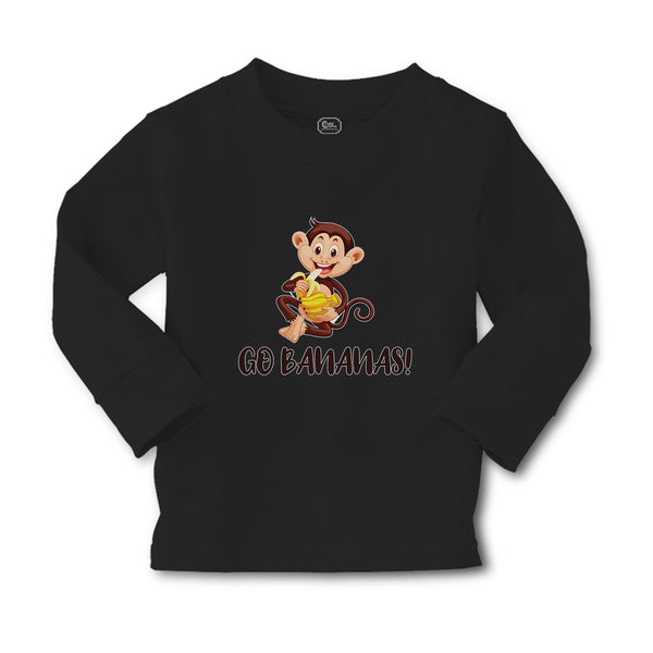 Baby Clothes Go Bananas! An Happy Monkey Sitting and Eating Banana Cotton - Cute Rascals