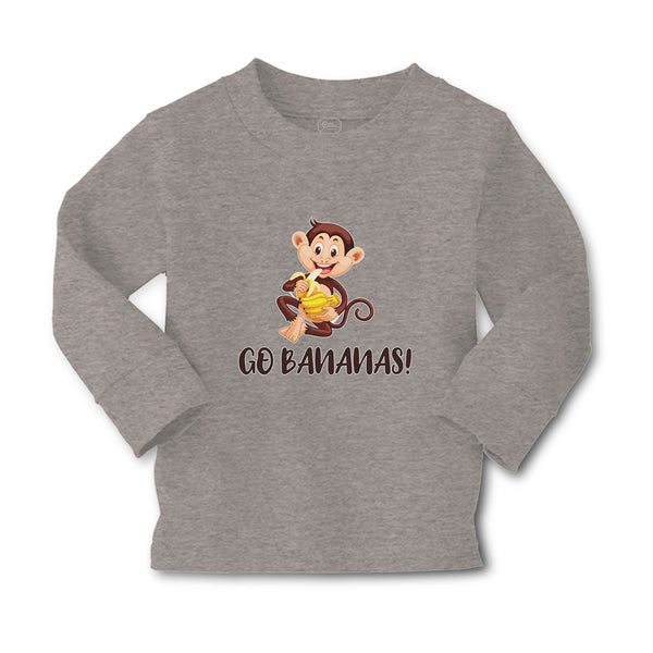 Baby Clothes Go Bananas! An Happy Monkey Sitting and Eating Banana Cotton - Cute Rascals