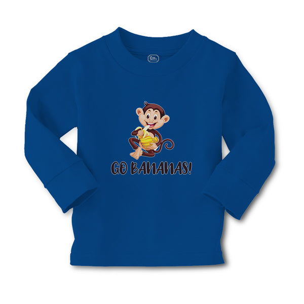 Baby Clothes Go Bananas! An Happy Monkey Sitting and Eating Banana Cotton - Cute Rascals
