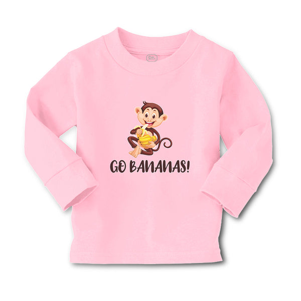 Baby Clothes Go Bananas! An Happy Monkey Sitting and Eating Banana Cotton - Cute Rascals