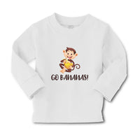 Baby Clothes Go Bananas! An Happy Monkey Sitting and Eating Banana Cotton - Cute Rascals