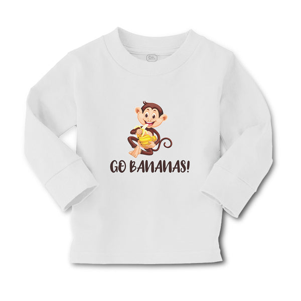 Baby Clothes Go Bananas! An Happy Monkey Sitting and Eating Banana Cotton - Cute Rascals