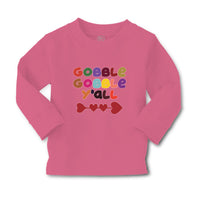 Baby Clothes Gobble Gobble Y'All Love Pattern with Heart Boy & Girl Clothes - Cute Rascals