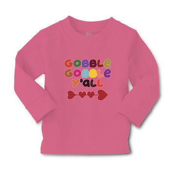 Baby Clothes Gobble Gobble Y'All Love Pattern with Heart Boy & Girl Clothes