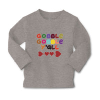 Baby Clothes Gobble Gobble Y'All Love Pattern with Heart Boy & Girl Clothes - Cute Rascals