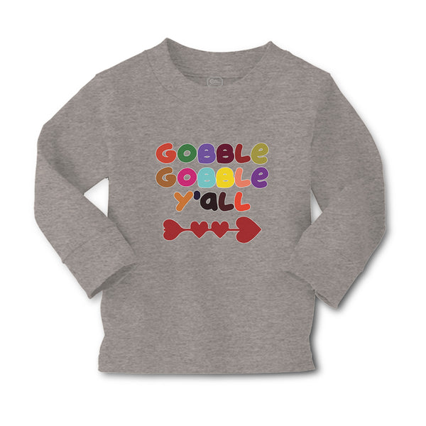 Baby Clothes Gobble Gobble Y'All Love Pattern with Heart Boy & Girl Clothes - Cute Rascals