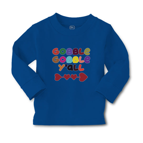 Baby Clothes Gobble Gobble Y'All Love Pattern with Heart Boy & Girl Clothes - Cute Rascals