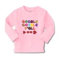 Baby Clothes Gobble Gobble Y'All Love Pattern with Heart Boy & Girl Clothes - Cute Rascals
