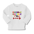 Baby Clothes Gobble Gobble Y'All Love Pattern with Heart Boy & Girl Clothes