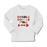 Baby Clothes Gobble Gobble Y'All Love Pattern with Heart Boy & Girl Clothes - Cute Rascals