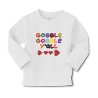 Baby Clothes Gobble Gobble Y'All Love Pattern with Heart Boy & Girl Clothes - Cute Rascals