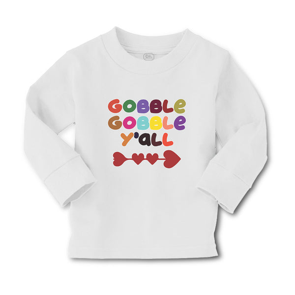 Baby Clothes Gobble Gobble Y'All Love Pattern with Heart Boy & Girl Clothes - Cute Rascals