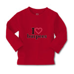 Baby Clothes I Love Burpees with Red Heart Outline Boy & Girl Clothes Cotton - Cute Rascals